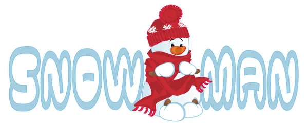 Snowman Peek Letters Snowman — Stock Photo, Image