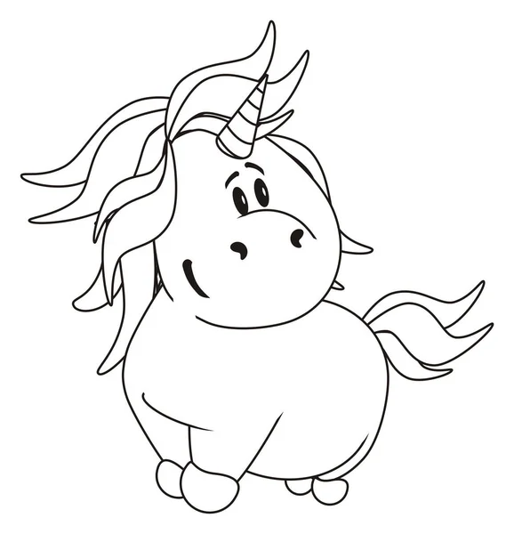 coloring unicorn on white background