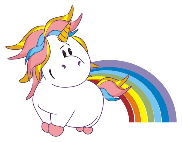 Funny Unicorn Colorful Rainbow — Stock Photo, Image