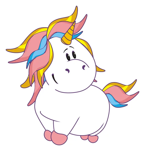 funny and fat pink unicorn