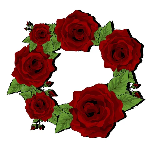 红玫瑰花束 有黑色阴影 — 图库照片