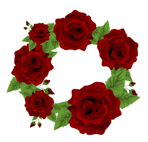 赤いバラの丸い花束 — ストック写真