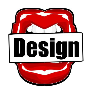 Kırmızı ruj ve kelime tasarımıyla ağzını aç