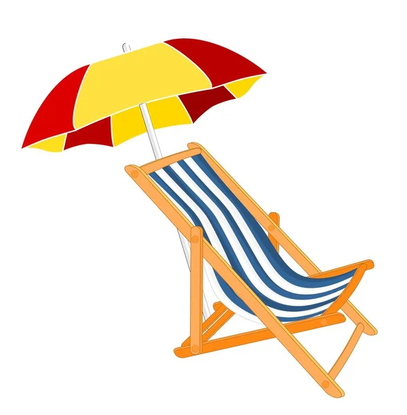 Summer Umbrella Summer Chair — Stock Photo, Image