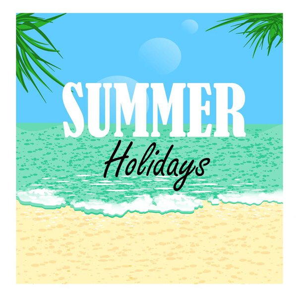 sunny day and green ocean