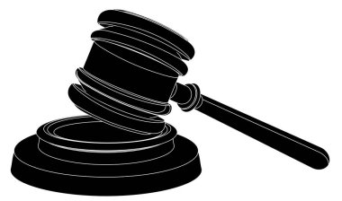 Siyah ve beyaz yargıç tokmağı