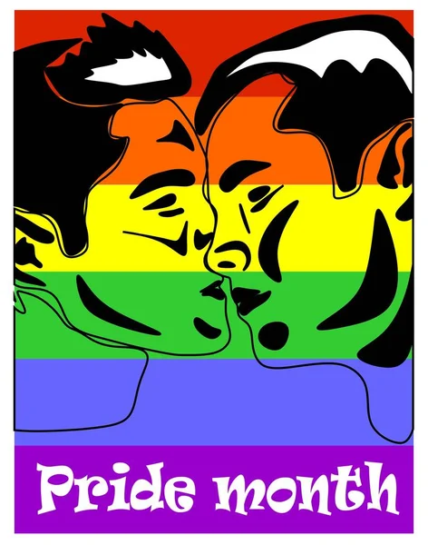 Besos Gays Orgullo Mes — Foto de Stock