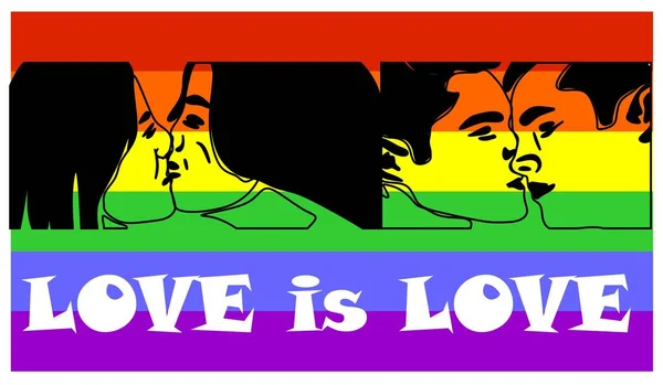 Lesbian Dan Gay Dan Cinta Adalah Cinta — Stok Foto