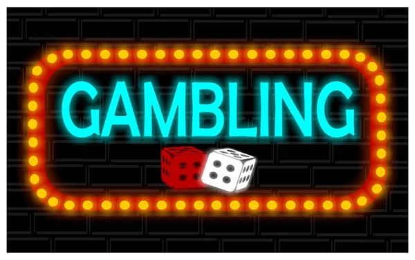 Leuchtbanner Von Casino Mit Dise — Stockfoto