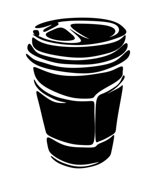 Blakc Biały Kubek Kawy — Zdjęcie stockowe