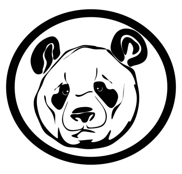 Black White Panda Sign — Stock Photo, Image