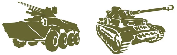 탱크와 Btr 그림자 — 스톡 사진