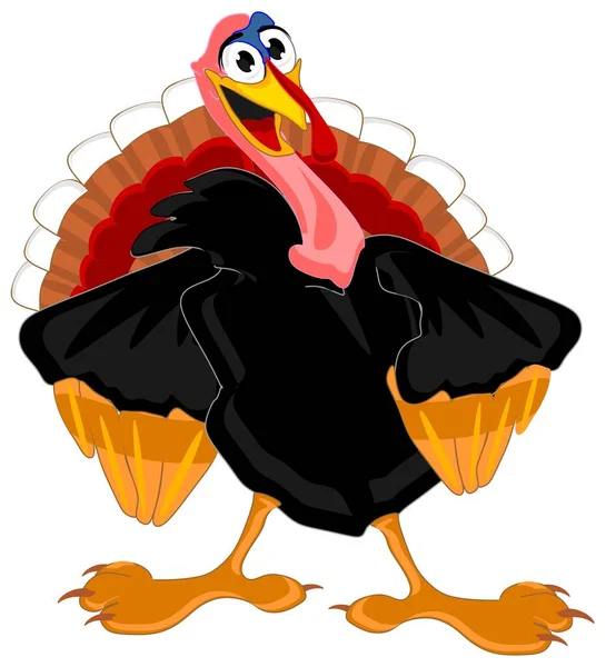 Glad Thanksgiving Dag Med Roliga Kalkon — Stockfoto