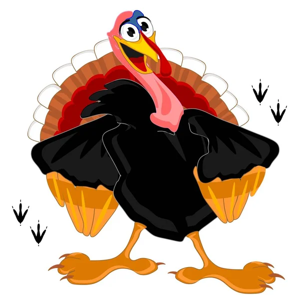 Gelukkige Thanksgiving Dag Met Grappige Kalkoen — Stockfoto