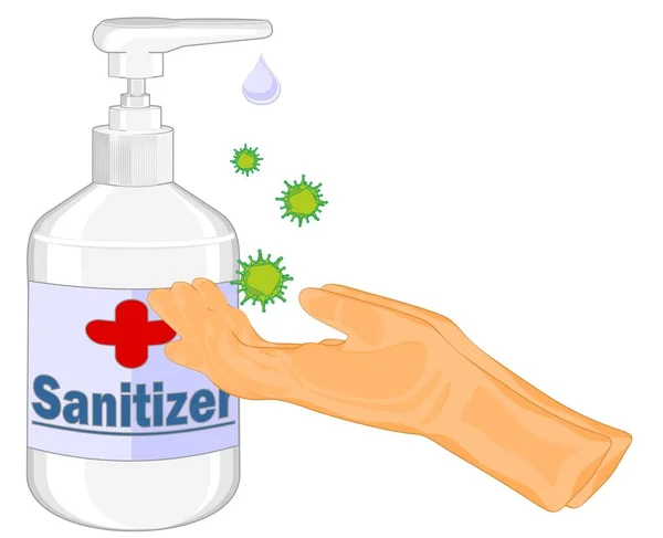Hand Virus Hand Sanitizer — Stock Photo, Image