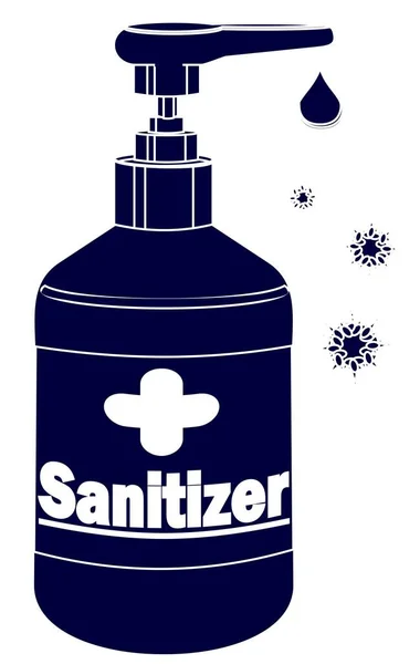 Solid Blue Sign Hand Sanitizer — Stock Photo, Image