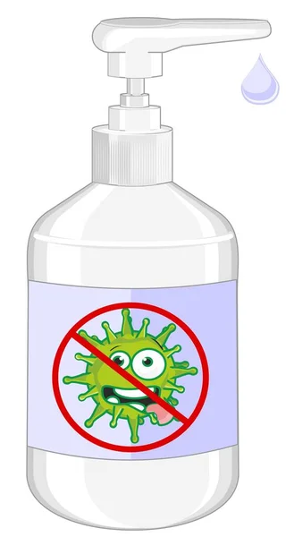 Bottle Hand Sanitizer Drop — Stock Photo, Image