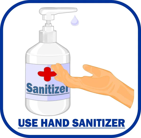 Blue Banner Hand Sanitizer — Stock Photo, Image