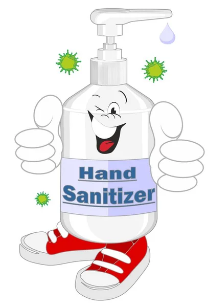 Funny Hand Sanitizer Show Gesture Class — Stock Photo, Image