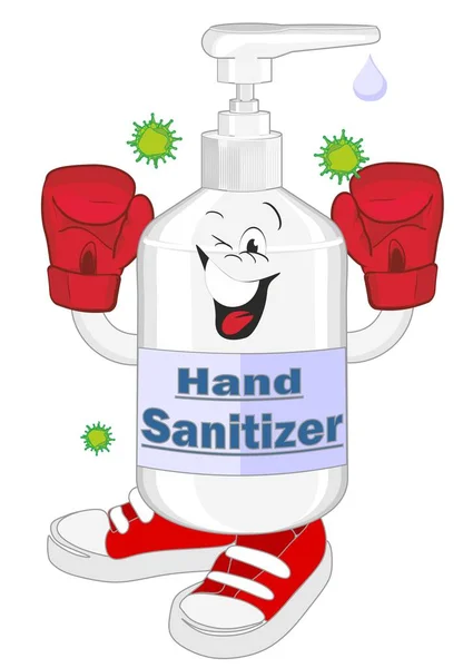 Funny Hand Sanitizer Boxer Gloves — Stock Photo, Image