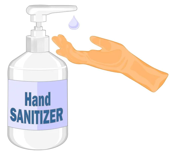 hand sanitizer with drop and hand