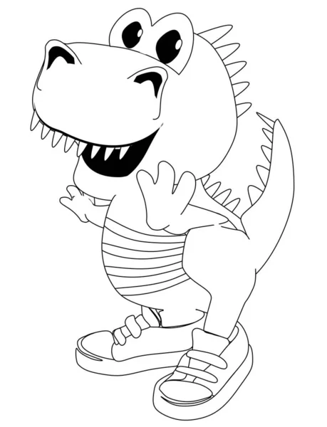 Kolorowanki Uśmiechnięty Dino Butami — Zdjęcie stockowe