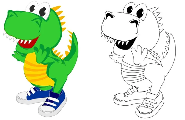 Sonriente Dino Coloreado Dino —  Fotos de Stock