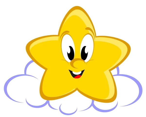 Желтая Звезда Голубое Облако — стоковое фото