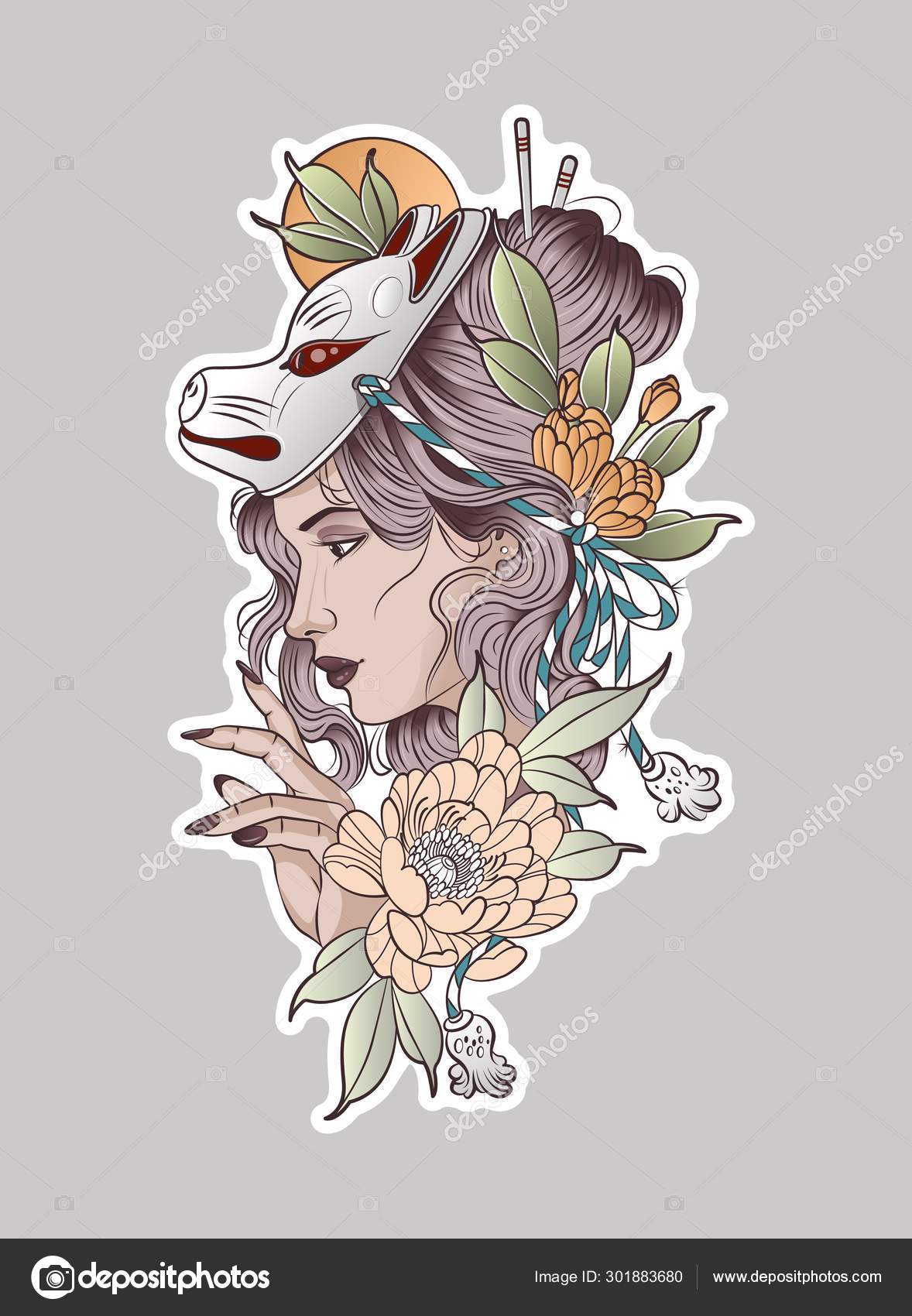 Download Á Japanese Mask Fox Stock Pictures Royalty Free Kitsune Images Download On Depositphotos PSD Mockup Templates