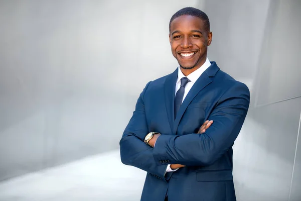 Porträtt Manlig Afroamerikansk Professionell Möjligen Business Executive Corporate Finans Advokat — Stockfoto