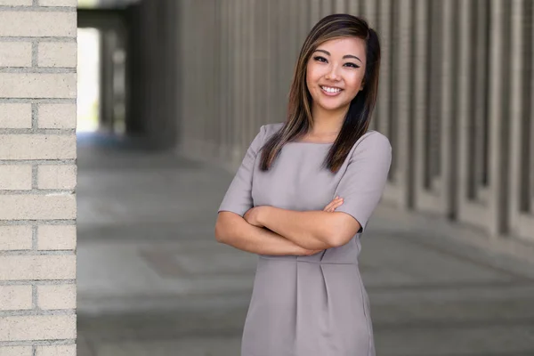 アジア系アメリカ人女性弁護士 ビジネス代表者 弁護士の肖像 — ストック写真