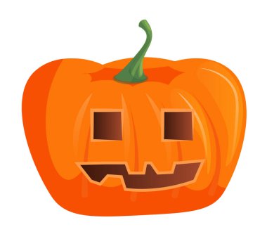 Beyaz arka planda Cadılar Bayramı balkabağı maskotu