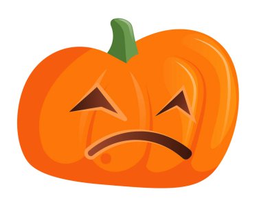 Kötü cadılar bayramı balkabağı beyazda izole edilmiş