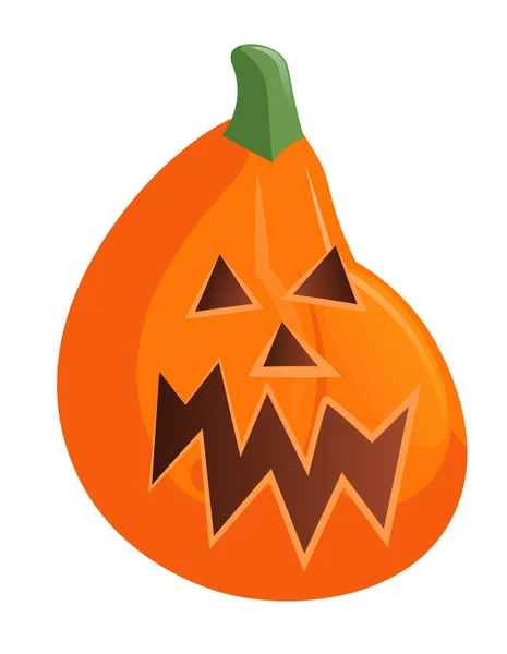 Векторная оранжевая тыква на Хэллоуин — стоковый вектор