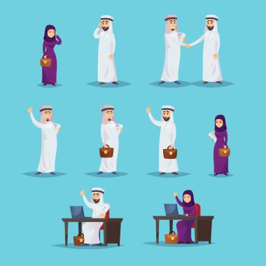 Mavi elbiseli başarılı kadın ve erkek iş adamlarının simgesi..