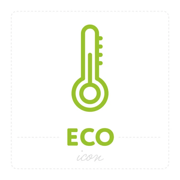 Elemento Simple Con Termómetro Temperatura Para Icono Ecología Aislado Sobre — Vector de stock