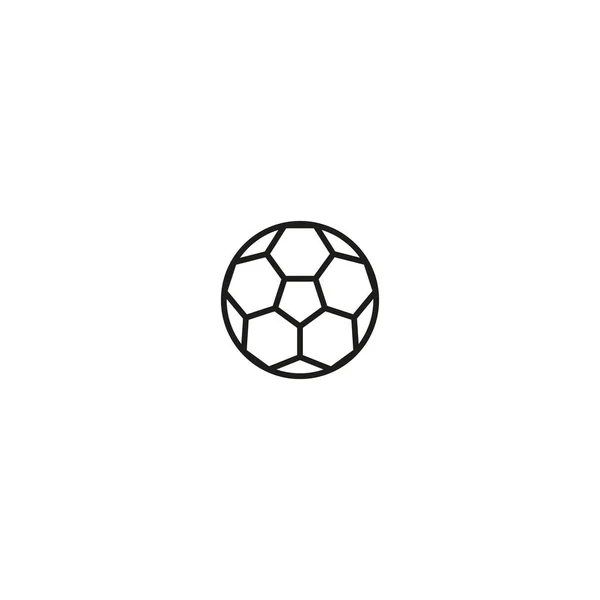 Minimalistický Design Fotbalu Černých Barevných Liniích Izolovaných Bílém Pozadí — Stockový vektor