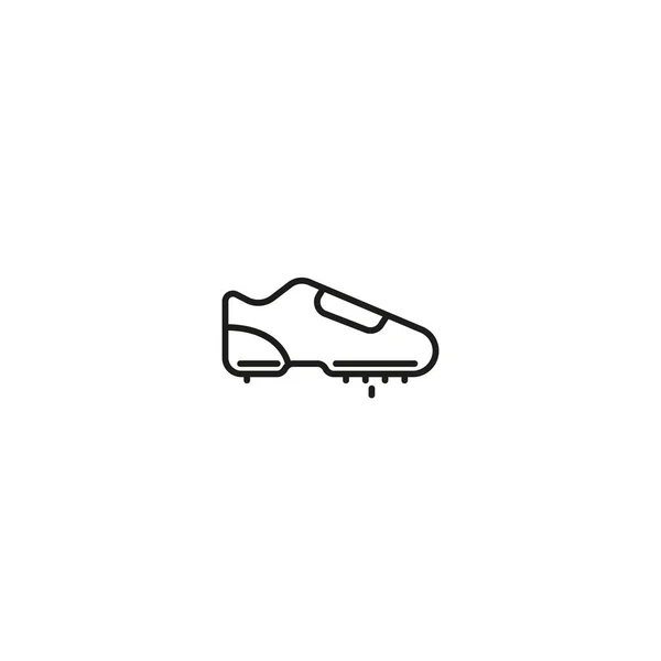 Style Simple Icône Montrant Chaussure Football Couleur Noire Isolée Sur — Image vectorielle