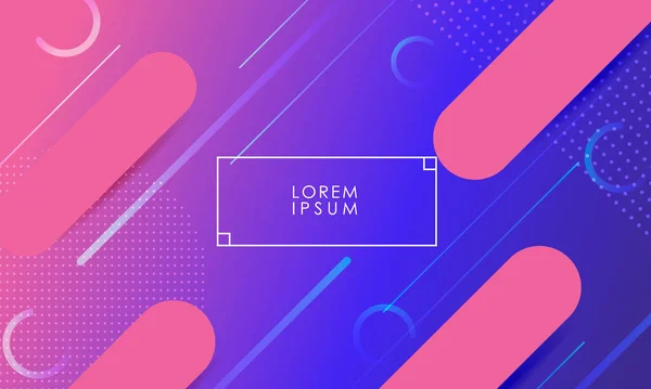 Fondo Diseño Azul Rosa Con Grandes Líneas Marco Delgado — Vector de stock