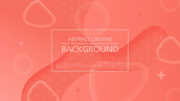 Modern Background Red Color Abstract Figures Shadows — Stock Vector