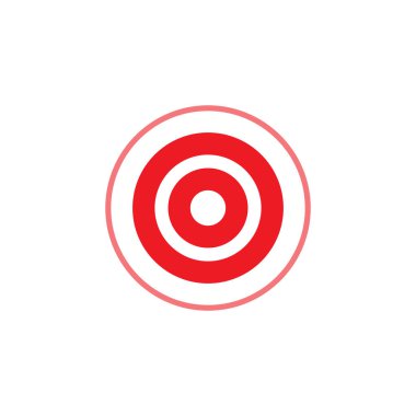 İnce pembe olanın içinde kalın kırmızı halkalardan oluşan parlak bir sembol.