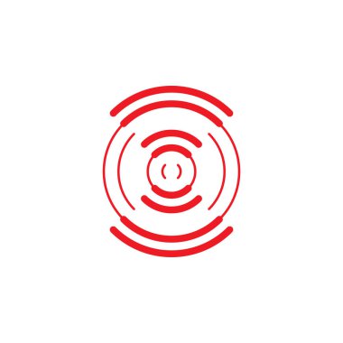 Parlak ince ve kalın kırmızı halkalar şık bağlantı sembolleri oluşturuyor.