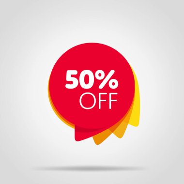 Özel teklif kırmızı etiket izole vektör illüstrasyonu. İndirim teklifi fiyat etiketi, perakende reklam kampanyası sembolü, satış promosyon pazarlaması, indirim etiketi, alışveriş gününde reklam teklifi.