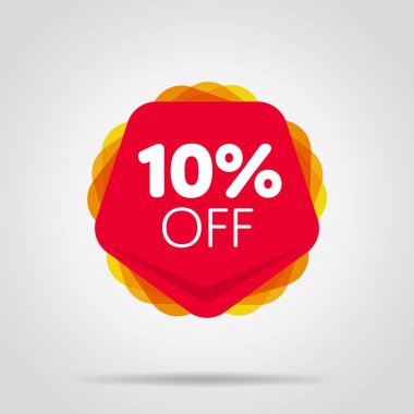 Özel teklif kırmızı etiket izole vektör illüstrasyonu. İndirim teklifi fiyat etiketi, perakende reklam kampanyası sembolü, satış promosyon pazarlaması, indirim etiketi, alışveriş gününde reklam teklifi.