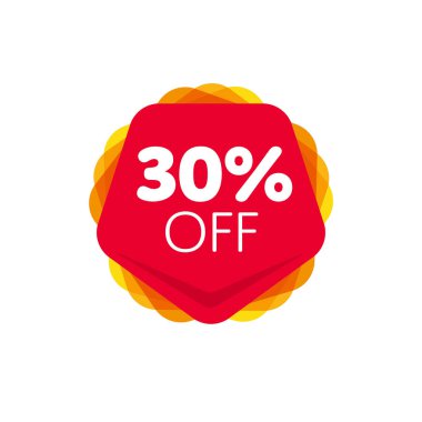 Özel teklif kırmızı etiket izole vektör illüstrasyonu. İndirim teklifi fiyat etiketi, perakende reklam kampanyası sembolü, satış promosyon pazarlaması, indirim etiketi, alışveriş gününde reklam teklifi.