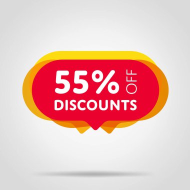 Özel teklif kırmızı etiket izole vektör illüstrasyonu. İndirim teklifi fiyat etiketi, perakende reklam kampanyası sembolü, satış promosyon pazarlaması, indirim etiketi, alışveriş gününde reklam teklifi.