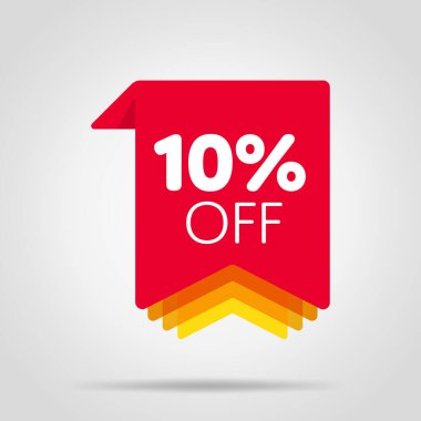 Özel teklif kırmızı etiket izole vektör illüstrasyonu. İndirim teklifi fiyat etiketi, perakende reklam kampanyası sembolü, satış promosyon pazarlaması, indirim etiketi, alışveriş gününde reklam teklifi.