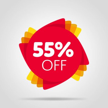 Özel teklif kırmızı etiket izole vektör illüstrasyonu. İndirim teklifi fiyat etiketi, perakende reklam kampanyası sembolü, satış promosyon pazarlaması, indirim etiketi, alışveriş gününde reklam teklifi.