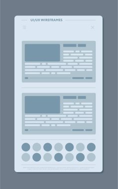 İki yayınlı modern ağ sayfasının vektör illüstrasyonu