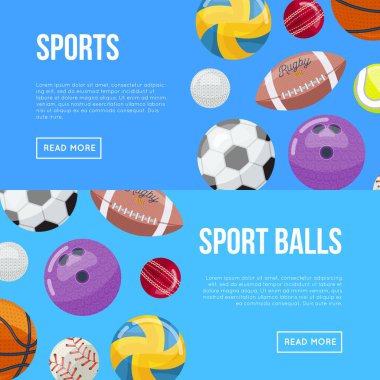 Spor ve spor topları hakkında makaleleri olan web sayfasının oluşturulmuş tasarımı. 